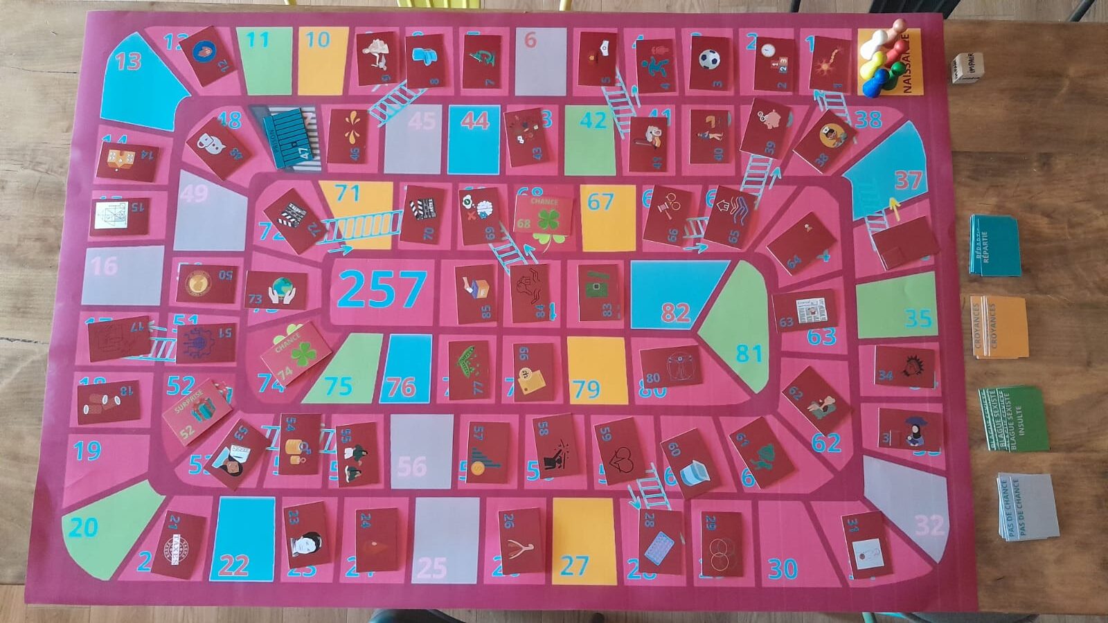 plateau du jeu de l'oie 257