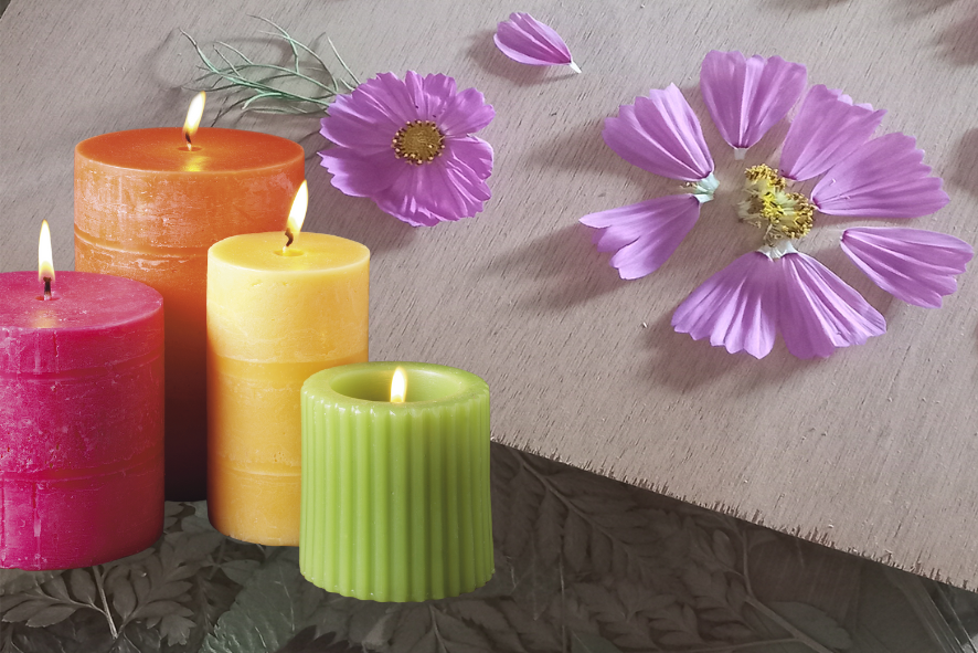atelier bougies fleurs sèches