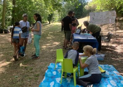 fresque réflexive à l'occasion d'un événement dans la nature